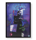 The Weeknd XO urban pop wall art canvas print with purple and blue tones for Indian home decor.