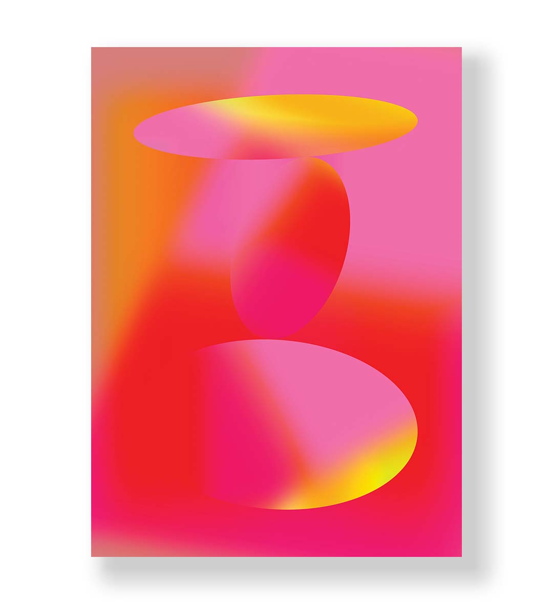 Vibrant Abstract Layers with colorful oval design wall art for Indian home decor.